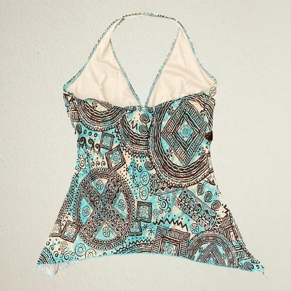 Vintage Y2K bohemian handkerchief hem halter top, fairycore 2000s boho chic - Picture 2 of 7